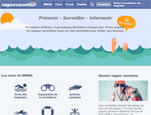 Tablet Screenshot of nageur-sauveteur.com